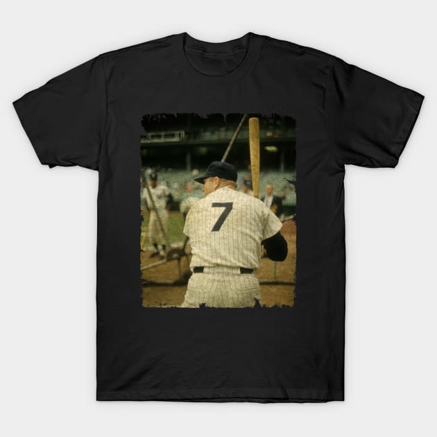 Mickey Mantle in New York Yankees T-Shirt by PESTA PORA